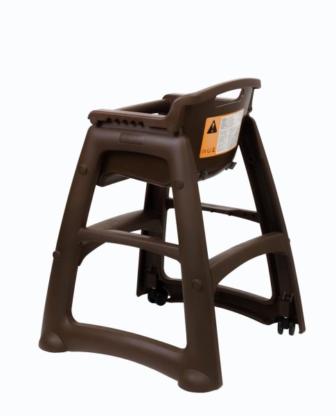 Детский стульчик для ресторана коричневый