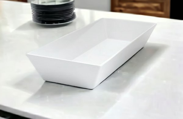 Блюдо прямокутне з меламіну 49,7×19,3×7,5 см біле