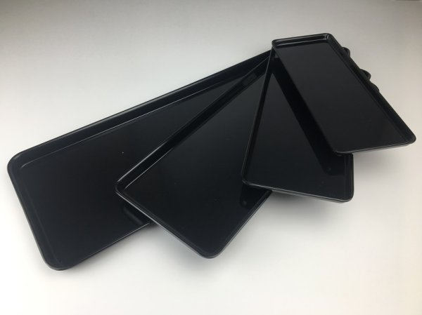 Піднос з меламіну 25,2×9,9×1,1 см чорний
