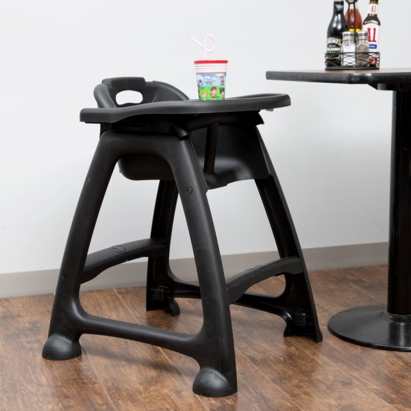 Дитячий стілець для ресторану чорний