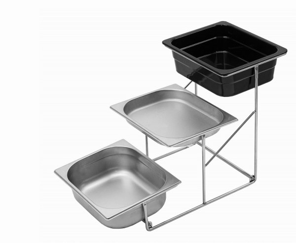 Трирівнева підставка з нержавіючої сталі 68×32×42 см