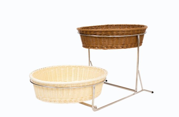 Дворівнева підставка з нержавіючої сталі 65×38×36 см