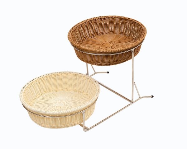 Дворівнева підставка з нержавіючої сталі 65×38×36 см