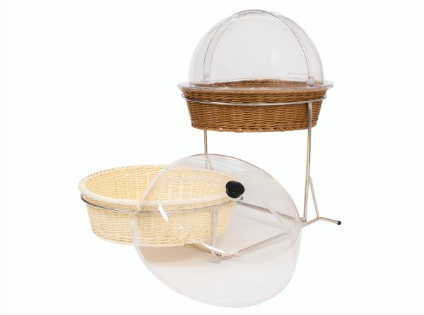 Дворівнева підставка з нержавіючої сталі 65×38×36 см