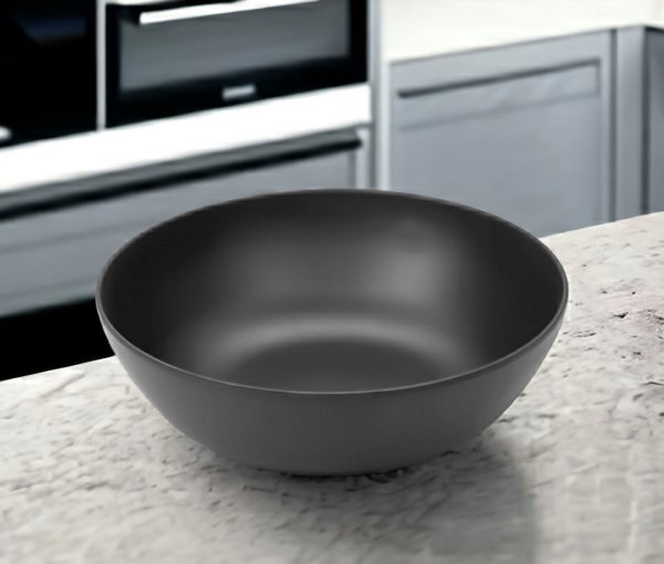Блюдо круглое глубокое меламин черное 29,8×9,2 см 3 л