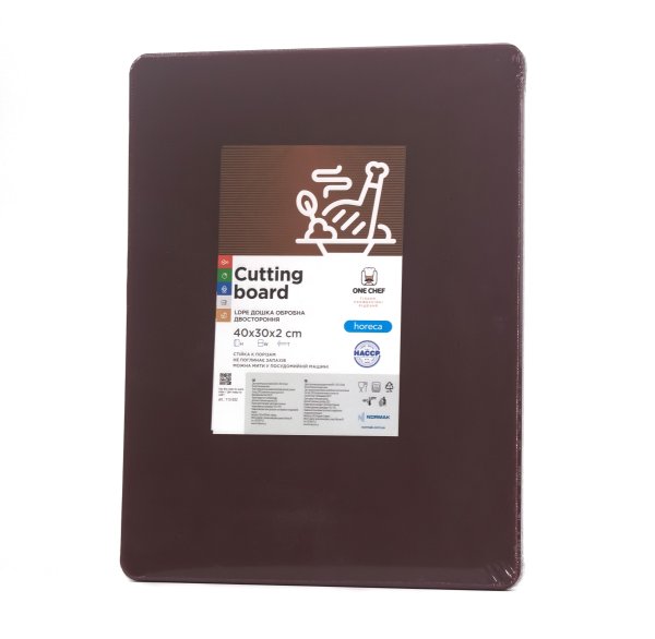Дошка обробна двостороння LDPE 400×300×20 мм коричнева