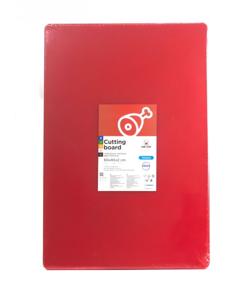 Дошка обробна двостороння LDPE 600×400×20 мм червона