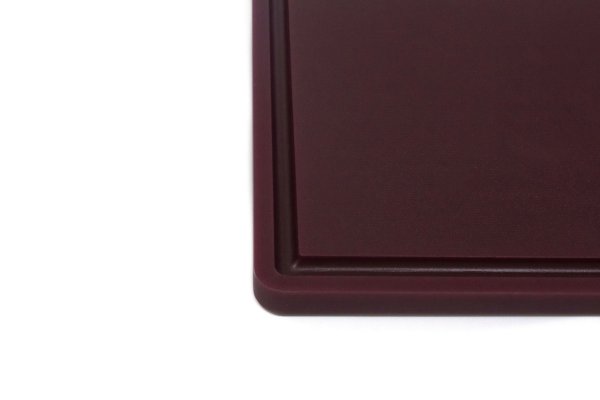 Дошка обробна HDPE з жолобом 400×300×18 мм 4 протиковзкі ніжки коричнева