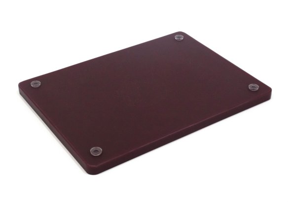 Дошка обробна HDPE з жолобом 400×300×18 мм 4 протиковзкі ніжки коричнева