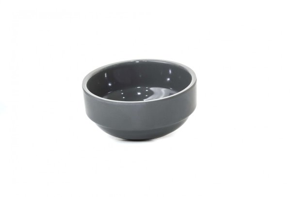 Соусник з меламіну круглий пастельно сірий 80 мл 78×35 мм