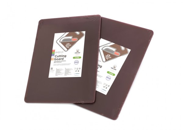 Дошка обробна двостороння LDPE 400×300×10 мм коричнева