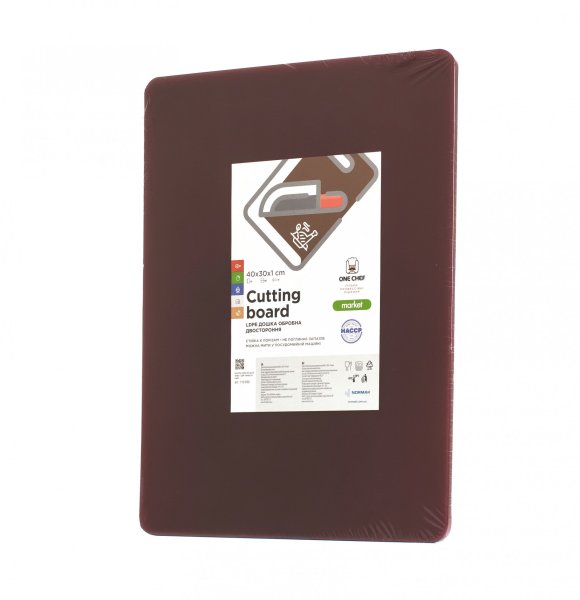 Дошка обробна двостороння LDPE 400×300×10 мм коричнева
