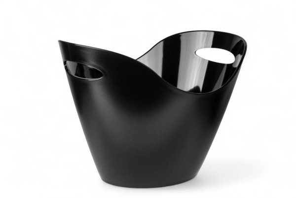 Відро для льоду з ручками з полістиролу матове чорне 7 л