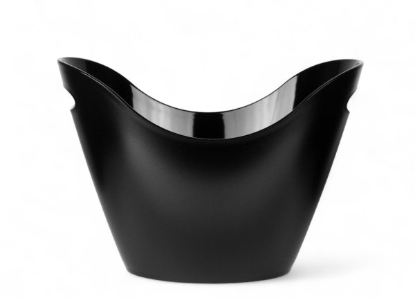 Відро для льоду з ручками з полістиролу матове чорне 7 л