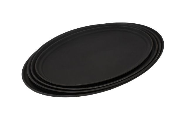 Піднос антисліп овальний коричневий 73х60 см