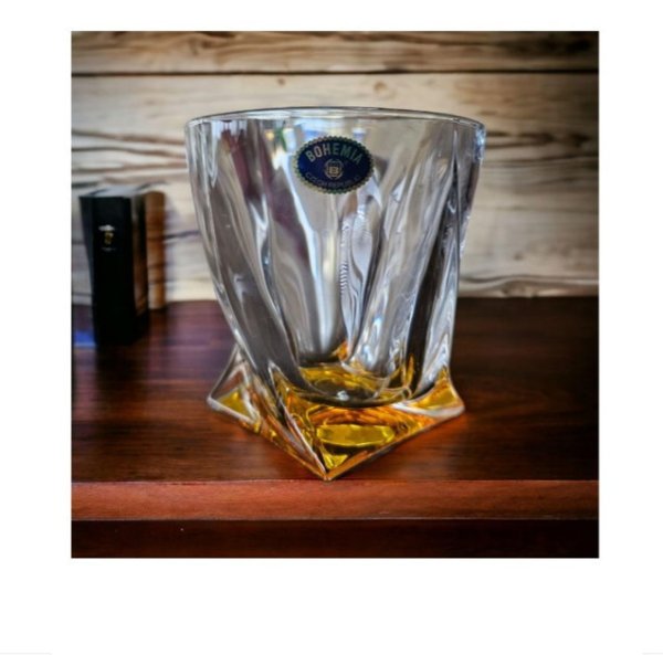 Склянки для віскі Bohemia  Quadro (amber color) 340мл 6шт 