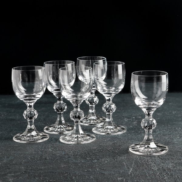 Чарки для горілки на ніжці Bohemia Sterna (Klaudie) 50 мл, 6 шт