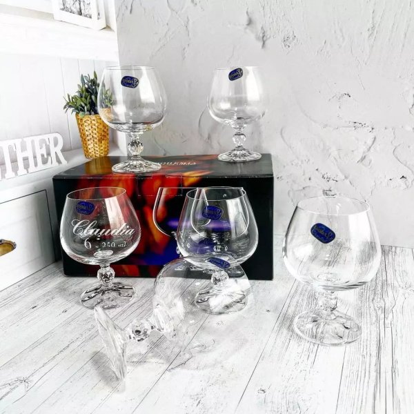 Келихи для коньяку Bohemia Sterna (Klaudie) 250 мл 6 шт