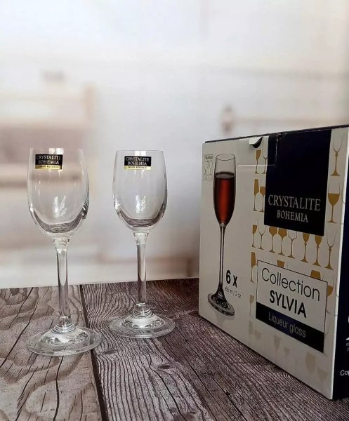 Чарки на ніжці для горілки Bohemia  Sylvia (Klara)  65 мл/ 6 шт