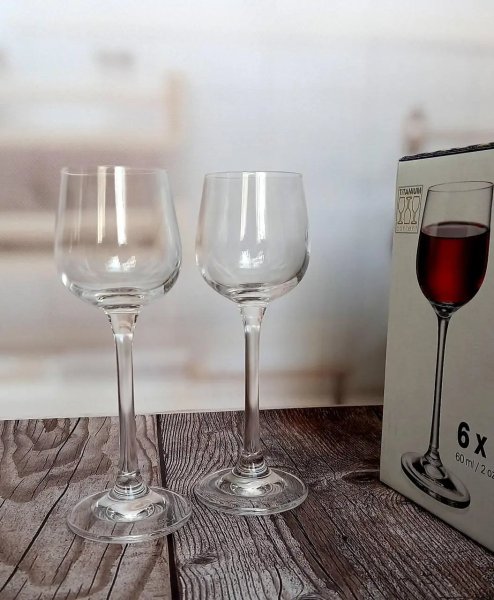 Чарки для горілки на ніжці Bohemia Strix (Dora) 60 мл 6шт