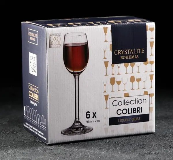 Чарки на ніжці для горілки Bohemia Colibri (GASTRO) 65 мл/ 6 шт