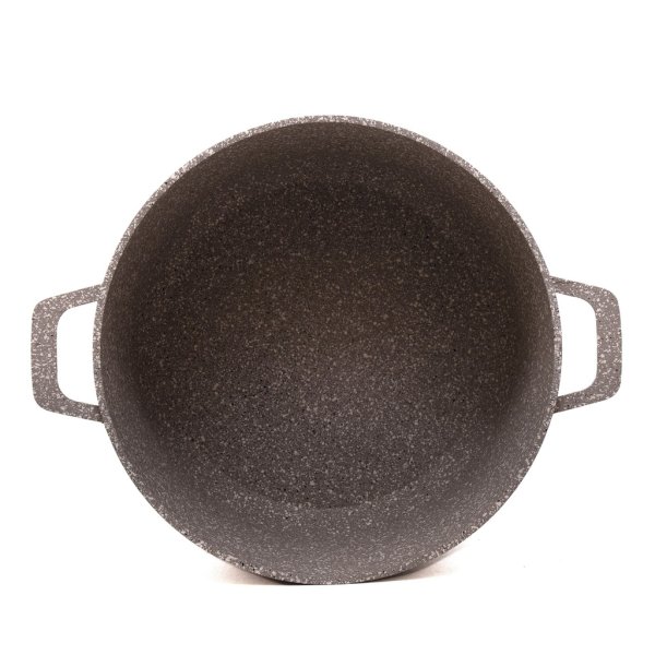 Каструля 3л з а/п покриттям і алюмінієвою кришкою АА3003 (світло сірий гранит)