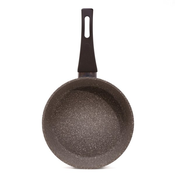 Сковорода глибока АА50243 з а/п покриттям і скляною кришкою д.240 (світло-сірий гранит)