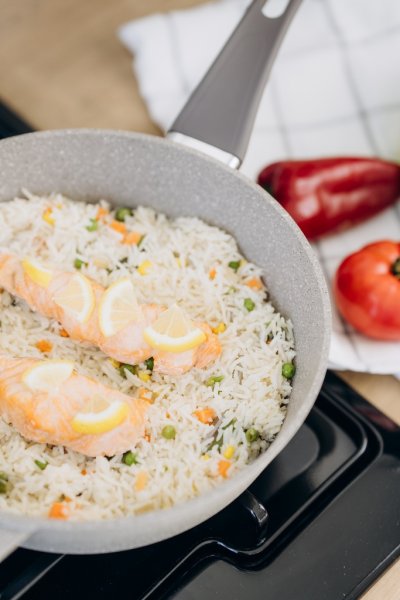 Сковорода глибока АА50263 з а/п і скляною кришкою д.260 (світло-сірий гранит)