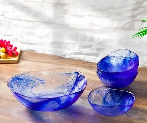 Набір салатників Pasabahce Linden Batik Blue 7 предметів