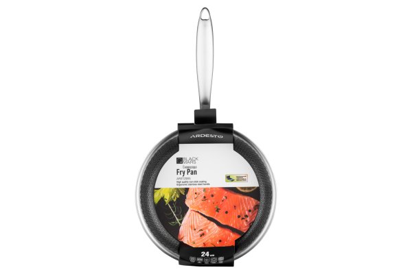 Сковорода Ardesto Black Mars Avior 24 см, нержавіюча сталь Triply