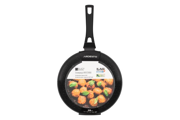 Сковорода Ardesto Black Mars Orion 28 см, чорний , алюміній