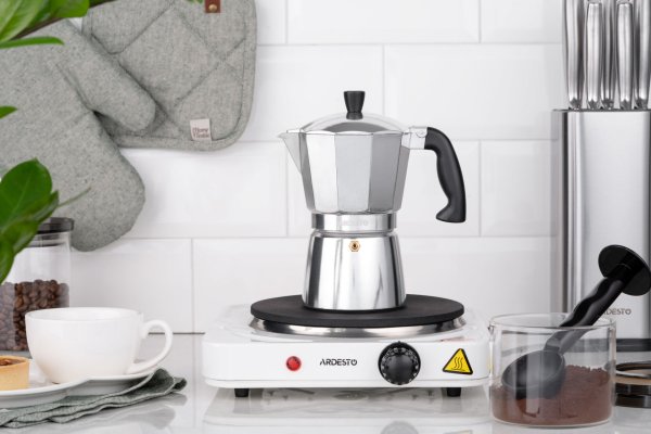 Гейзерна кавоварка Ardesto Gemini Cremona, 6 чашок, алюміній