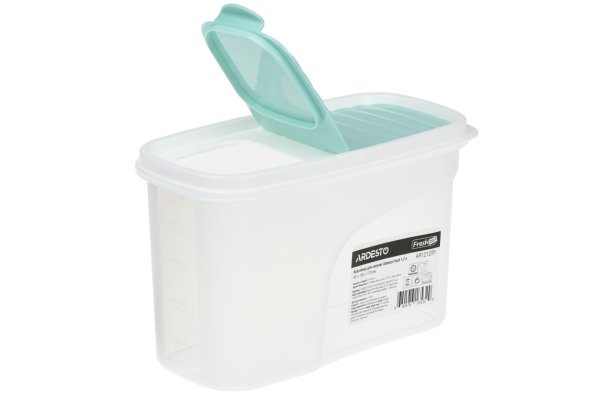 Контейнер для сипучих Ardesto Fresh 1.2 л, блакитний тіффані, пластик