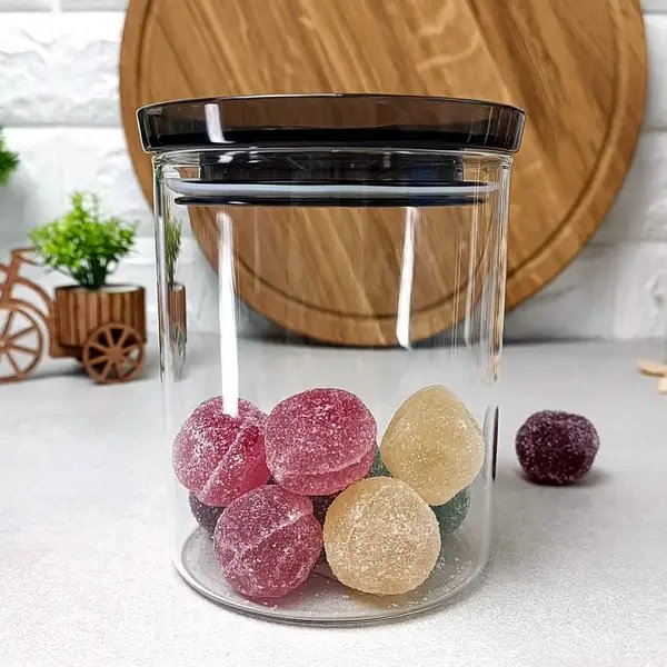 Банка для зберігання Ardesto Fresh, 700 мл, скло, пластик, силікон