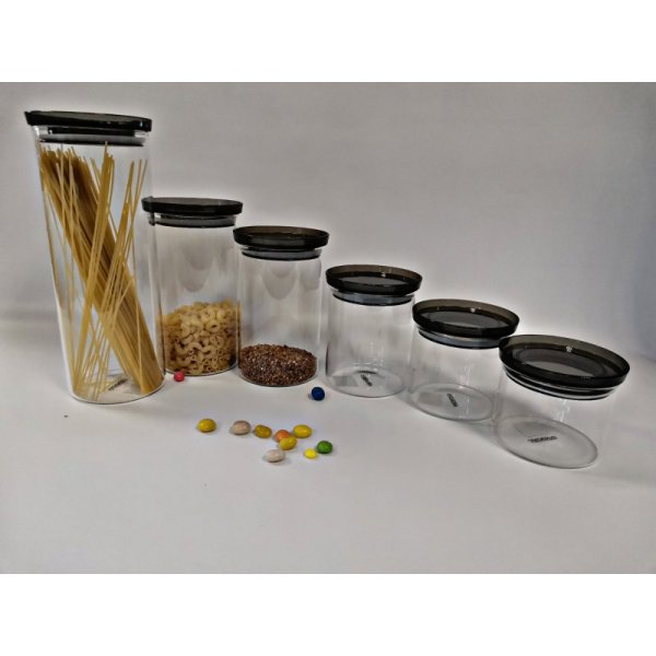 Банка для зберігання Ardesto Fresh, 700 мл, скло, пластик, силікон