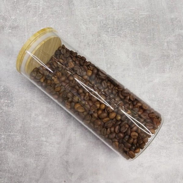 Банка для зберігання Ardesto Fresh, кругла, 1000 мл, скло, бамбук