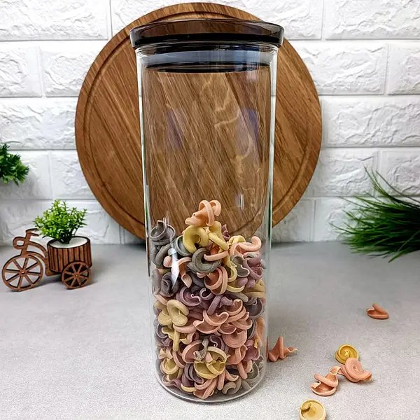 Банка для зберігання Ardesto Fresh, 1600 мл, скло, пластик, силікон