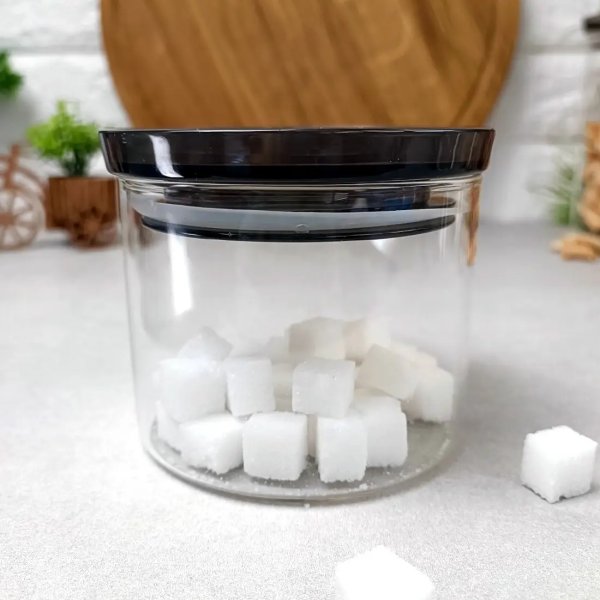 Банка для зберігання Ardesto Fresh, 380 мл, скло, пластик, силікон