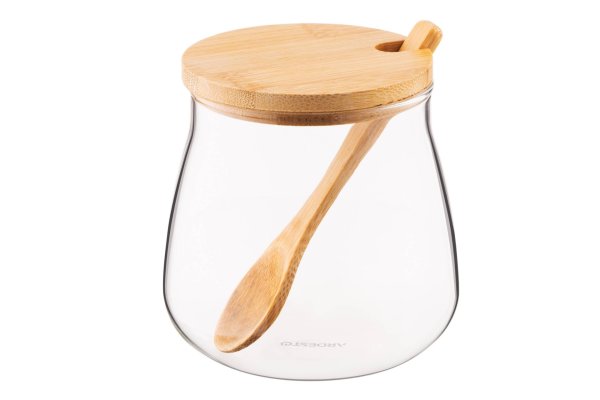 Банка для зберігання Ardesto Fresh Sugar 500 мл, скло, бамбук