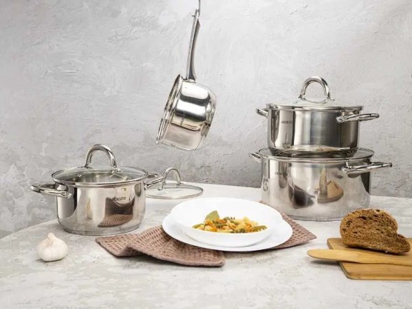 Набір посуду Ardesto Gemini Gourmet Andria, 6 пред., нержавіюча сталь