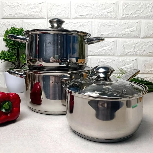 Набір посуду Ardesto Gemini Gourmet Andria, 6 пред., нержавіюча сталь