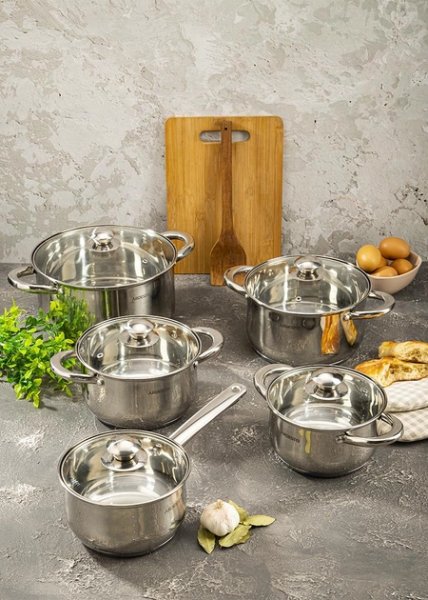 Набір посуду Ardesto Gemini Gourmet Andria, 10 пред., нержавіюча сталь