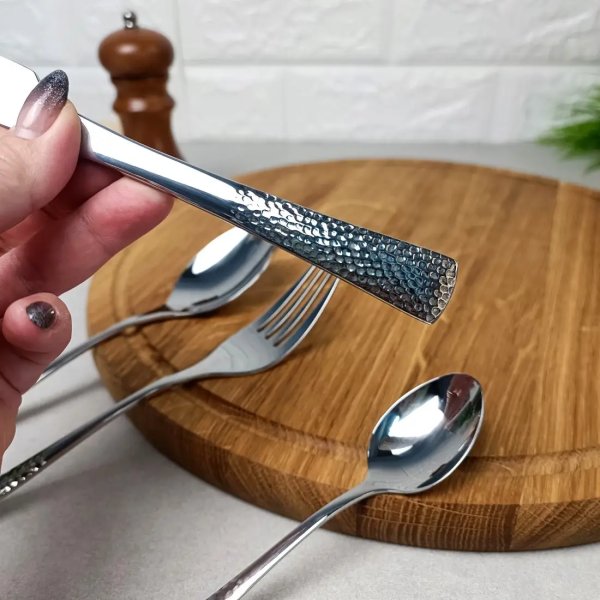 Набір столових приборів Ardesto Gemini Hammered 24 пр., нержавіюча сталь