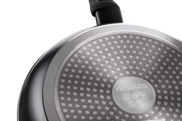 Сковорода Ardesto Gemini Gourmet Aosta з кришкою, 26 см, чорний, алюміній