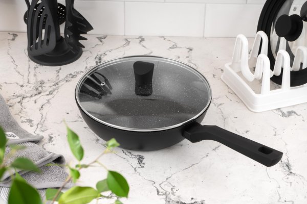 Сковорода глибока Ardesto Gemini Gourmet Bolzano 28 см, чорний, алюміній