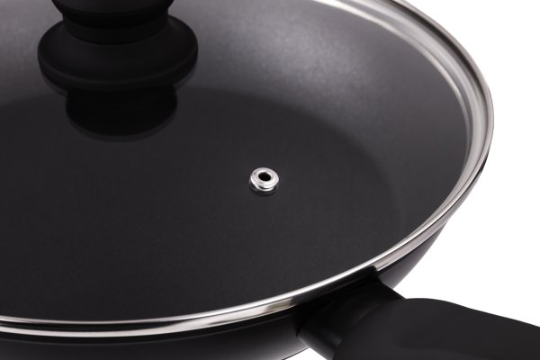 Сковорода Ardesto Gemini Gourmet Aosta з кришкою, 28 см, чорний, алюміній