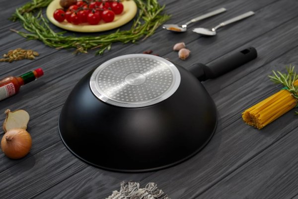 Сковорода ВОК Ardesto Gemini Trento 28 см, чорний, алюміній