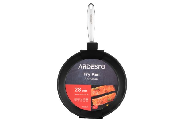 Сковорода Ardesto Gemini Gazzo 28 см, сірий, нержавіюча сталь, алюміній