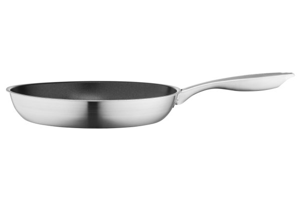 Сковорода Ardesto Gemini Gazzo 28 см, сірий, нержавіюча сталь, алюміній