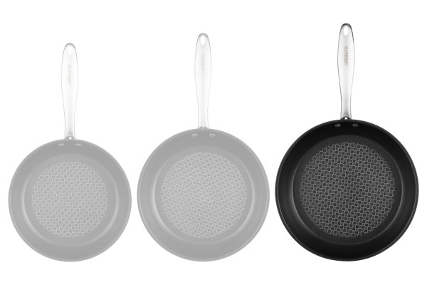 Сковорода Ardesto Gemini Gazzo 28 см, сірий, нержавіюча сталь, алюміній